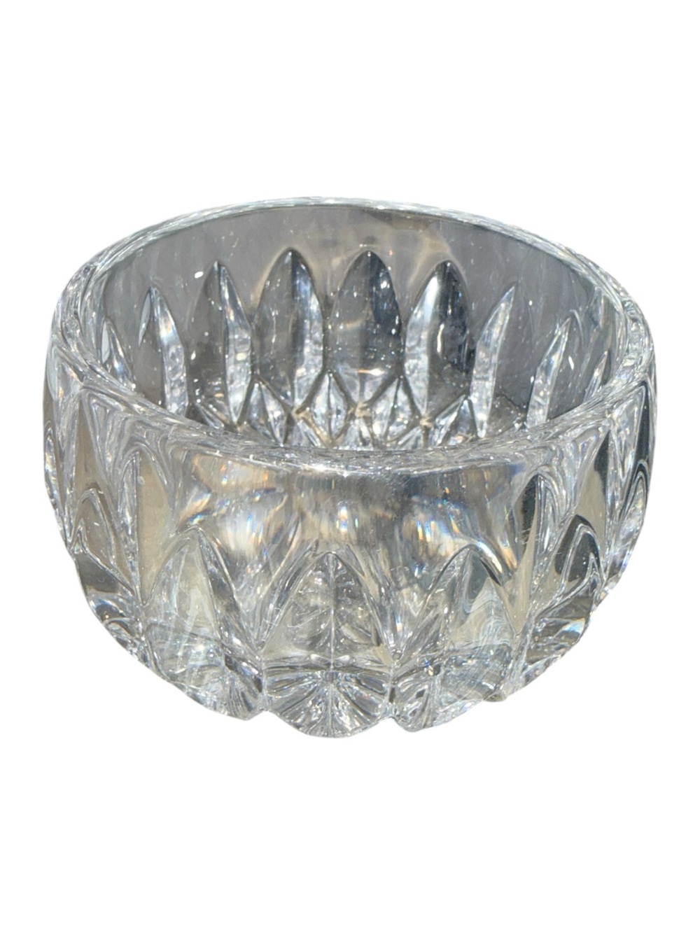 Cut Crystal Bowl - Clear Glass Decorative Bowl